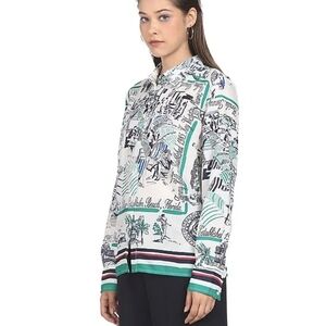 Tommy Hilfiger Women's Graphic Print Blazer - Green, Black, White